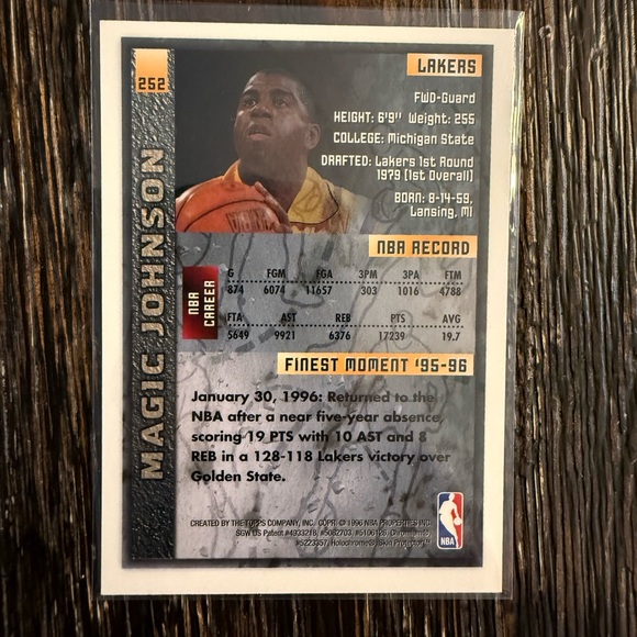 Magic Johnson card - Picture 2 of 2